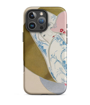 Iphone 16 Pro Max / Matte Girl in Fan - Kamisaka Sekka Rinpa Art Phone Case, Japanese, Exquisite