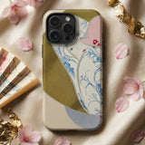 Girl in Fan - Kamisaka Sekka Rinpa Art Phone Case Soft Matte-finish Phone Case Stylized Illustration Elegant Woman Kamisaka Sekka, Japanese
