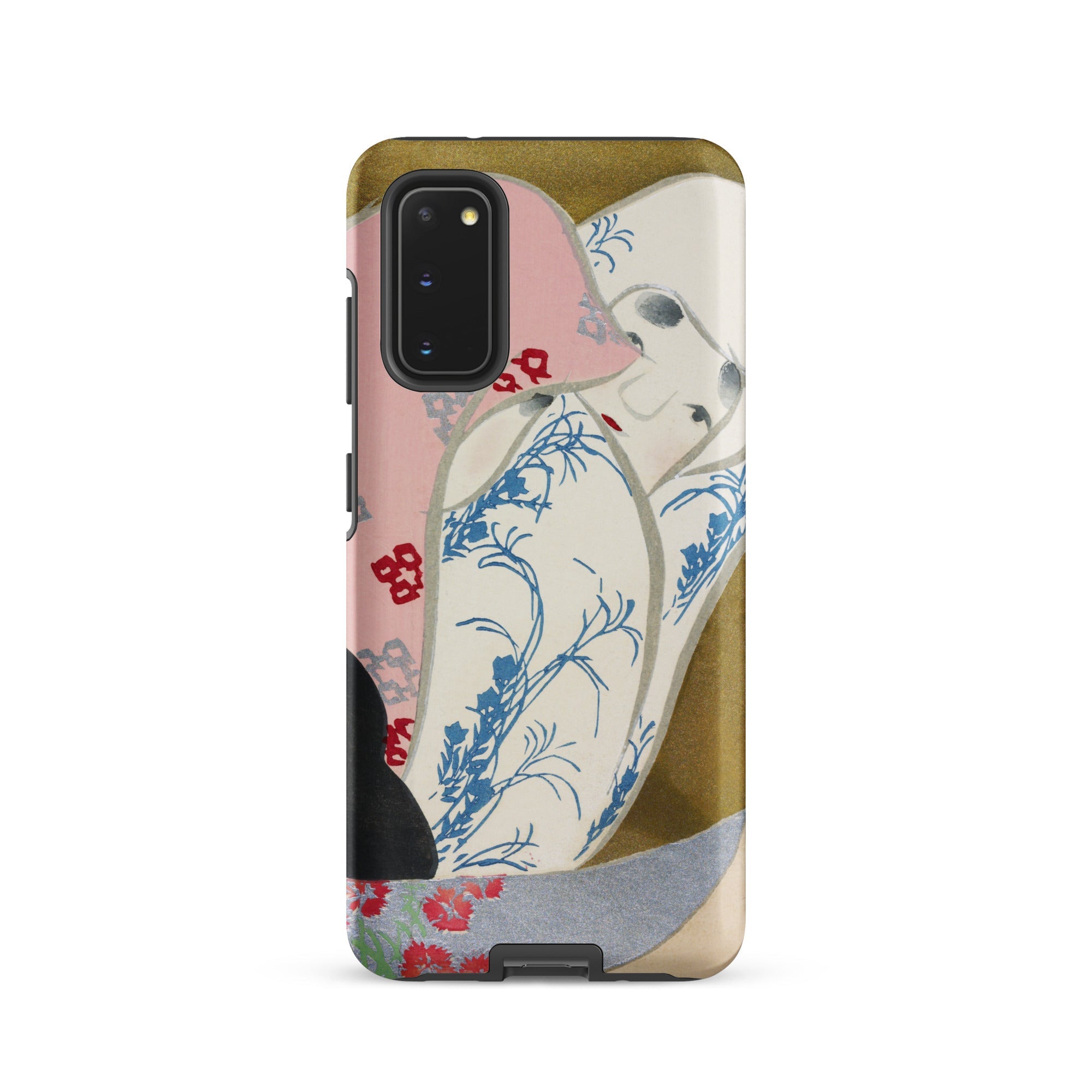 Girl in Fan Kamisaka Sekka Rinpa Art Samsung Case, Galaxy S20 / Matte, Protective Phone Case Abstract Art Design