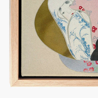 Girl in Fan - Kamisaka Sekka Meiji Rinpa Art Print / Canvas Framed Stylized Abstract Depiction Traditional Japanese, Avant-garde Flair,