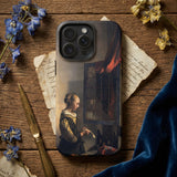 Girl Reading Letter - Johannes Vermeer Phone Case Black Phone Case Detailed Reproduction Johannes Vermeer’s Painting Vermeer Iphone Case,