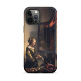 Girl Reading Letter - Johannes Vermeer Phone Case Iphone 12 Pro Max / Matte Phone Case Painting Woman Letter Window Johannes Vermeer Iphone