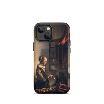 Girl Reading Letter - Johannes Vermeer Phone Case Iphone 13 Mini / Matte Iphone Case Painting Johannes Vermeer Case, Girl Reading Letter,