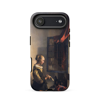 Girl Reading Letter - Johannes Vermeer Phone Case Iphone 17 Air / Matte Black Phone Case Vermeer Painting Design Durable Plastic Johannes