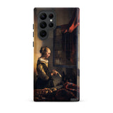 Girl Reading Letter - Johannes Vermeer Phone Case Samsung Galaxy S22 Ultra / Matte Black Phone Case Detailed Reproduction Johannes