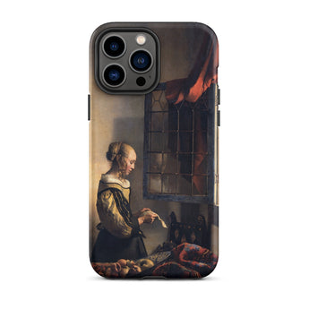 Girl Reading Letter - Johannes Vermeer Phone Case Iphone 13 Pro Max / Matte Phone Case Painting Johannes Vermeer Iphone Case, Girl Reading