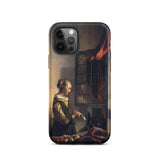 Girl Reading Letter - Johannes Vermeer Phone Case Iphone 12 Pro / Matte Phone Case Painting Johannes Vermeer Iphone Case, Girl Reading
