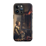 Girl Reading Letter - Johannes Vermeer Phone Case Iphone 15 Pro Max / Matte Phone Case Painting Johannes Vermeer Iphone Case, Girl Reading