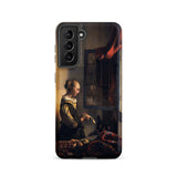 Girl Reading Letter - Johannes Vermeer Phone Case Samsung Galaxy S21 / Matte Black Phone Case Detailed Reproduction Vermeer’s Girl Pearl