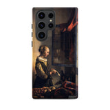 Girl Reading Letter - Johannes Vermeer Phone Case Samsung Galaxy S23 Ultra / Matte Black Phone Case Detailed Reproduction Johannes