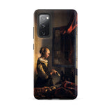 Girl Reading Letter - Johannes Vermeer Samsung Case, Galaxy S20 Fe / Matte, Black Smartphone Case Classical Painting Woman Window