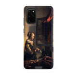 Girl Reading Letter - Johannes Vermeer Samsung Case, Galaxy S20 Plus / Matte, Black Smartphone Case Classical Painting Woman Window Piece