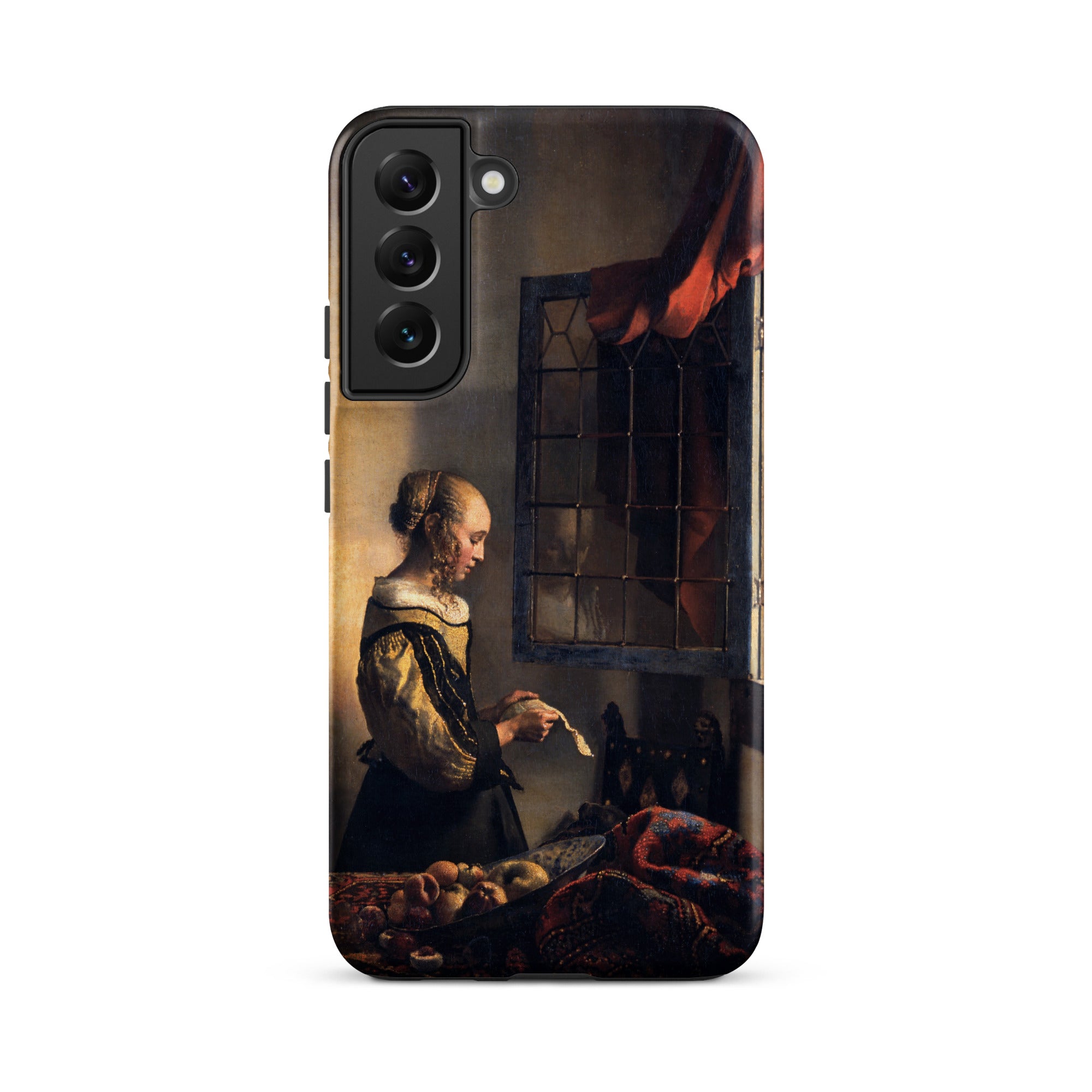 Girl Reading Letter Johannes Vermeer Samsung Case, Galaxy S22 Plus / Matte, Smartphone Case Classical Painting