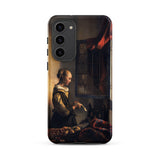 Girl Reading Letter - Johannes Vermeer Samsung Case, Galaxy S23 Plus / Matte, Black Smartphone Case Classical Painting Woman Letter Window