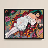 Girl in White Chemise - Ernst Ludwig Kirchner Art Print / Canvas, 16x12’’ / 41x31cm / Black Frame, Posters Prints & Visual Artwork, Toby