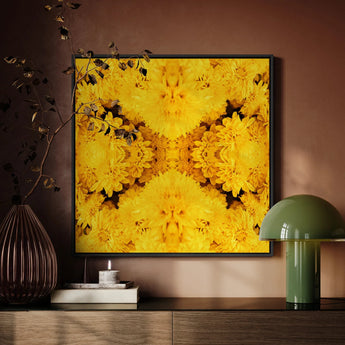 Gold Rush - Chrysanthemum Op Art Print / Canvas, Posters Prints & Visual Artwork, Toby Leon