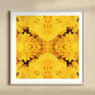 Gold Rush - Chrysanthemum Op Art Print