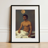 Gold Star - Gay Indian Neoclassical Art Print / Canvas, 12x16’’ / 31x41cm / Black Frame / Matboard, Posters Prints & Visual Artwork, Toby
