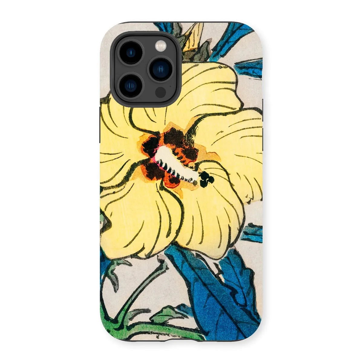 Golden Hibiscus Aesthetic Floral Phone Case - Kōno Bairei - Iphone 14 Pro / Matte - Mobile Phone Cases - Aesthetic Art
