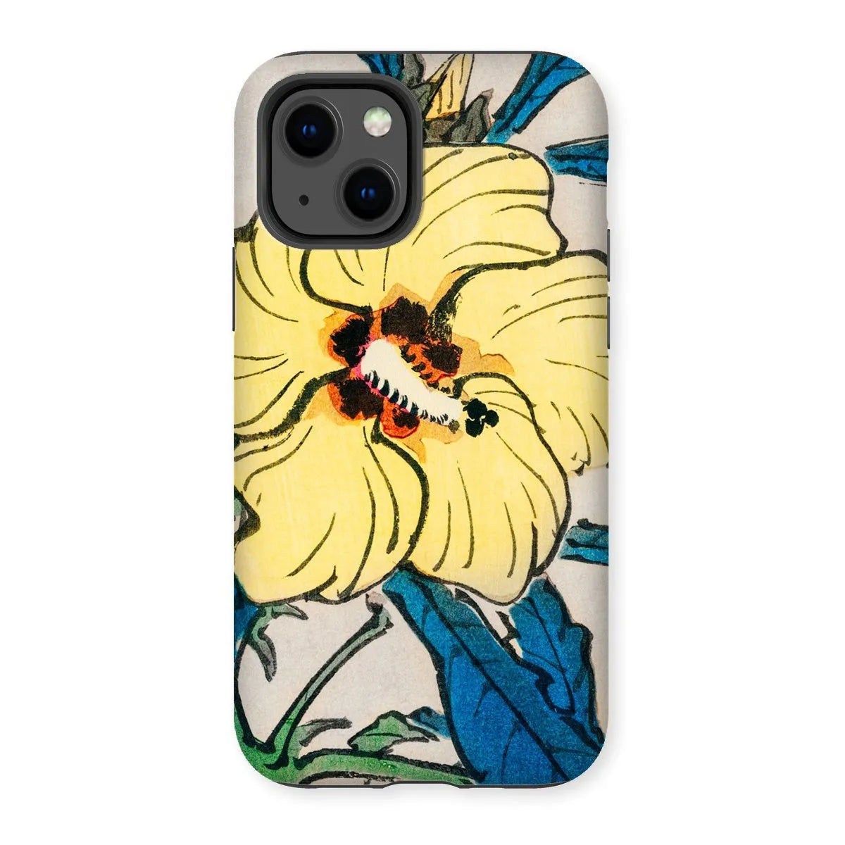 Golden Hibiscus Aesthetic Floral Phone Case - Kōno Bairei - Iphone 13 / Matte - Mobile Phone Cases - Aesthetic Art