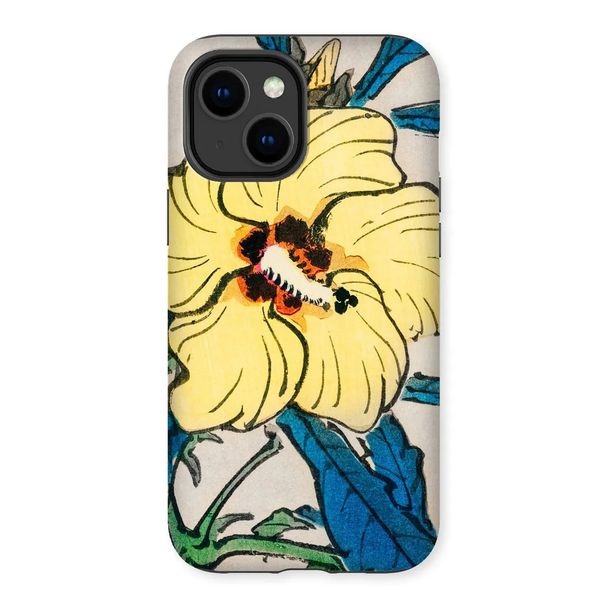 Golden Hibiscus Aesthetic Floral Phone Case - Kōno Bairei - Iphone 14 Plus / Matte - Mobile Phone Cases - Aesthetic Art