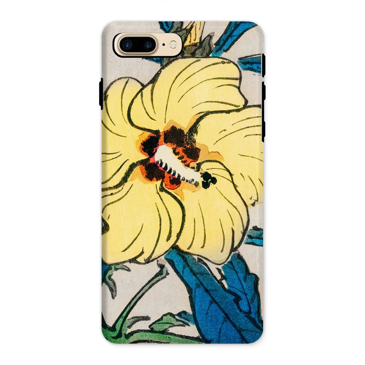 Golden Hibiscus Aesthetic Floral Phone Case - Kōno Bairei - Iphone 8 Plus / Matte - Mobile Phone Cases - Aesthetic Art