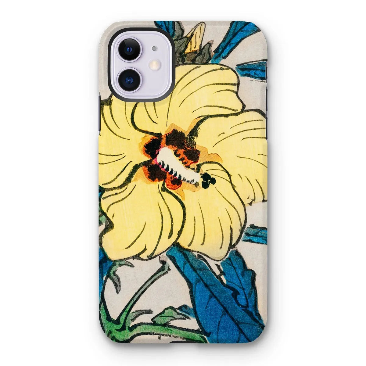 Golden Hibiscus Aesthetic Floral Phone Case - Kōno Bairei - Iphone 11 / Matte - Mobile Phone Cases - Aesthetic Art
