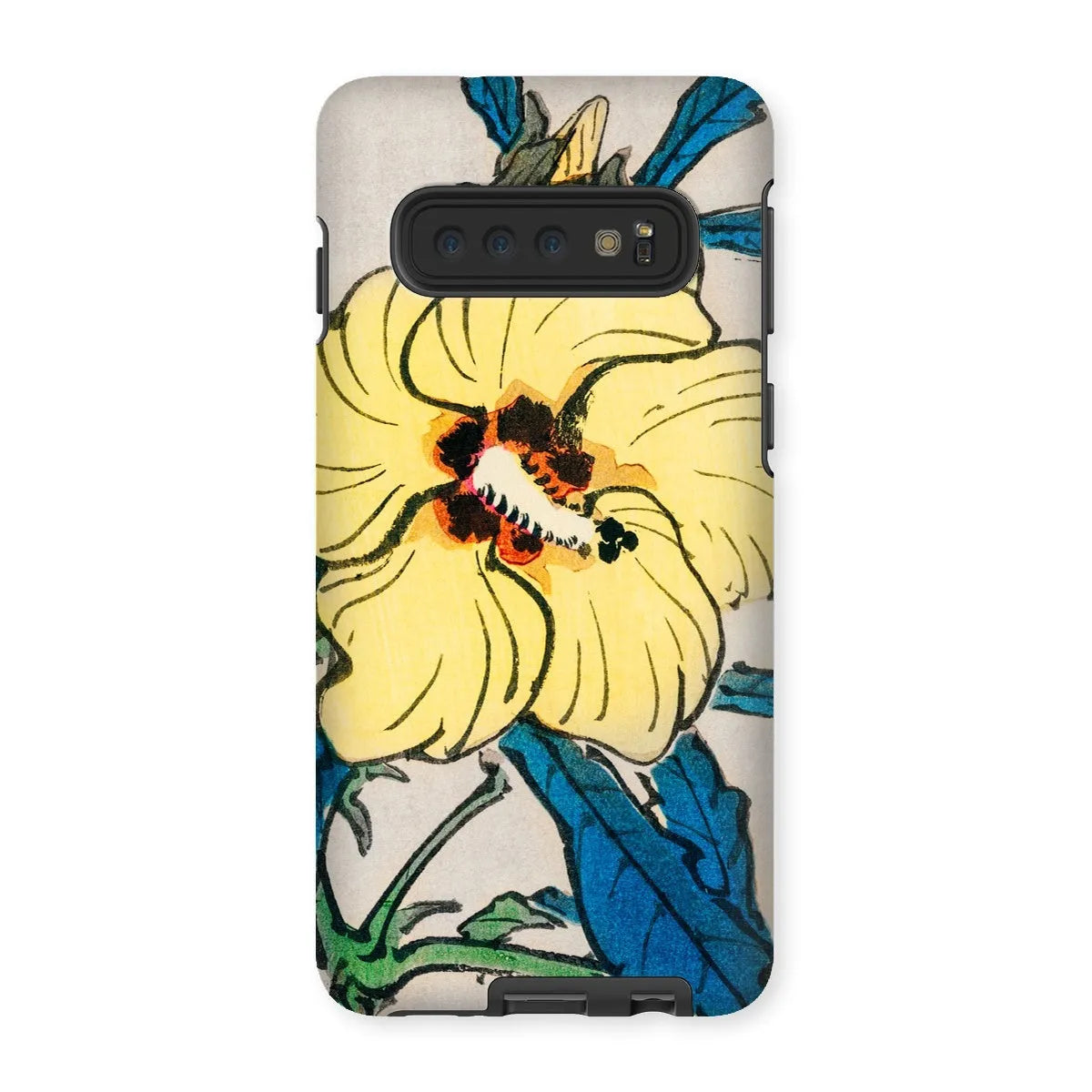 Golden Hibiscus Aesthetic Floral Phone Case - Kōno Bairei - Samsung Galaxy S10 / Matte - Mobile Phone Cases