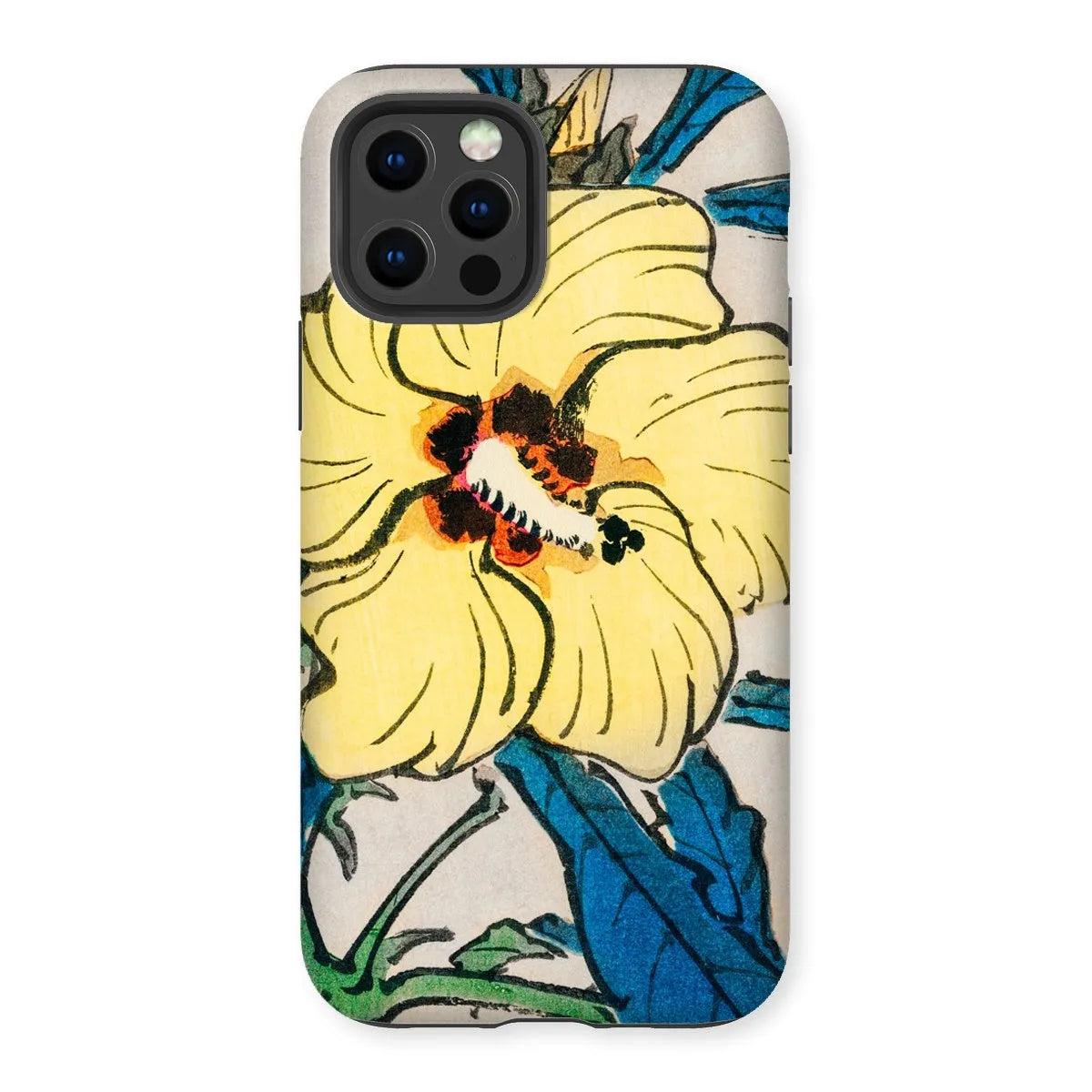 Golden Hibiscus Aesthetic Floral Phone Case - Kōno Bairei - Iphone 12 Pro / Matte - Mobile Phone Cases - Aesthetic Art