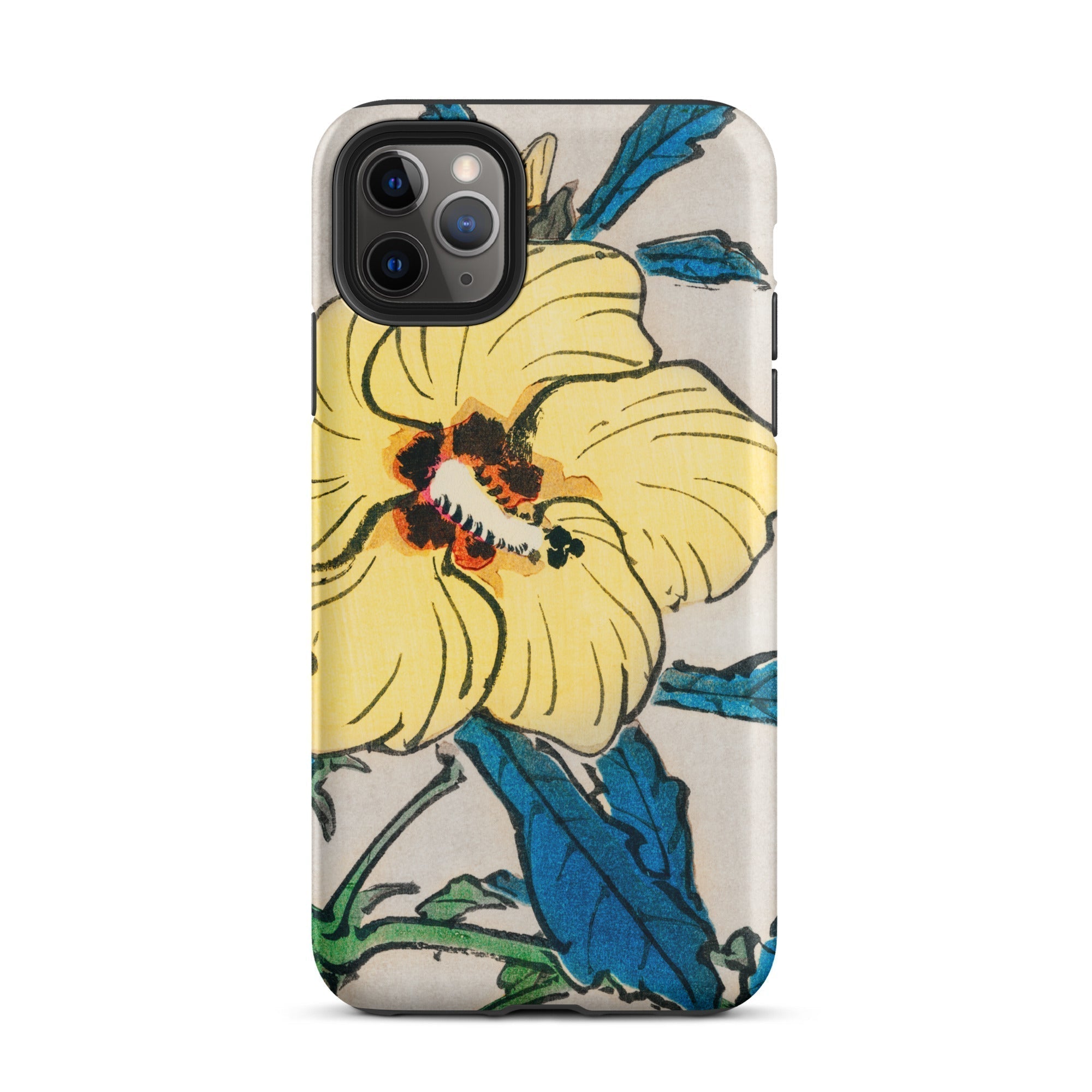 Golden Hibiscus Kōno Bairei Floral Iphone Case, 11 Pro Max / Matte, Floral Patterned Smartphone Case
