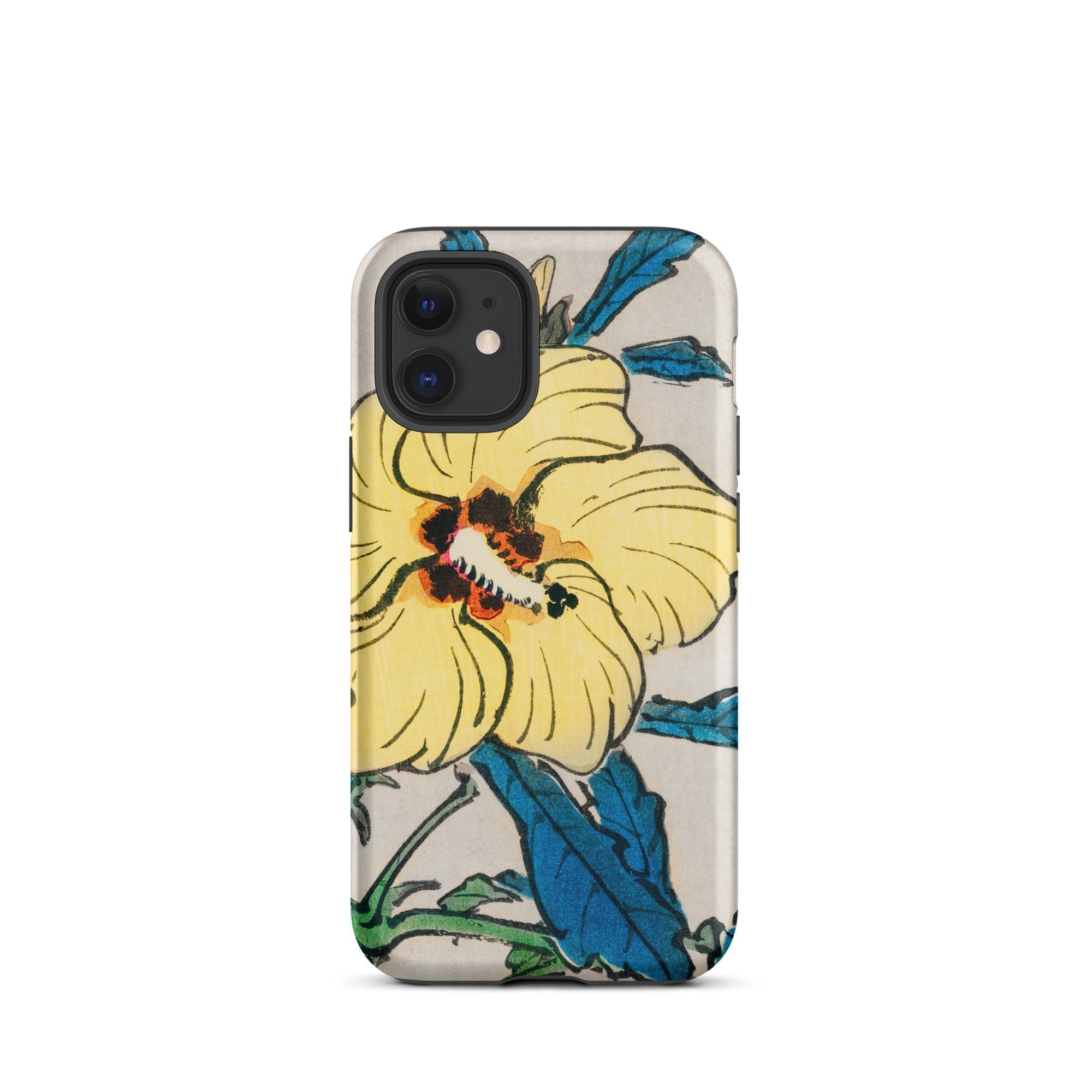 Golden Hibiscus Kōno Bairei Floral Iphone Case, 12 Mini / Matte, Floral Patterned Phone Case