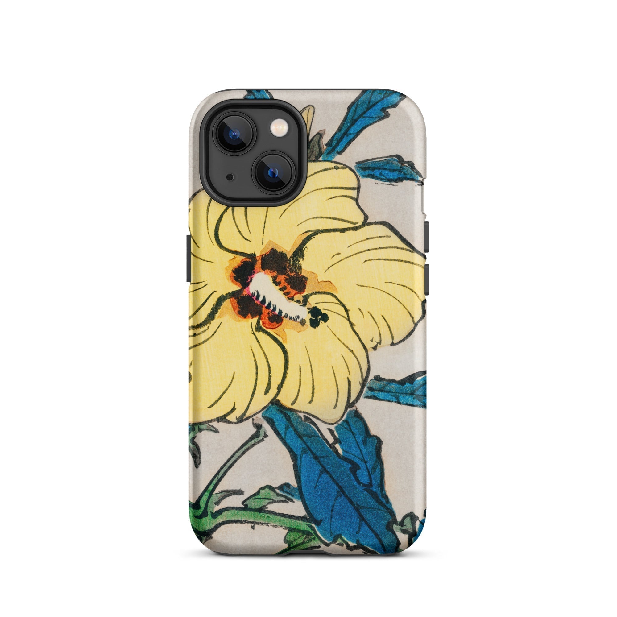 Golden Hibiscus Kōno Bairei Floral Iphone Case, 13 / Matte, Floral Patterned Phone Case