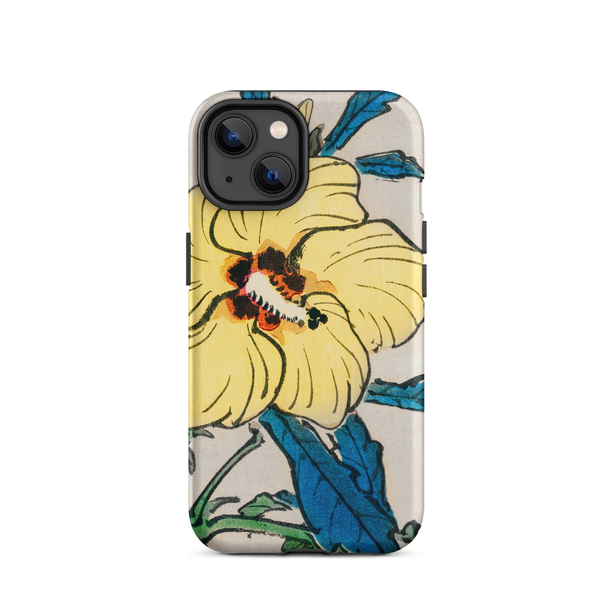 Golden Hibiscus - Kōno Bairei Floral Iphone Case, 14 / Matte, Floral Patterned Phone Case