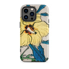 Golden Hibiscus Kōno Bairei Floral Iphone Case, 14 Pro Max / Matte, Floral Patterned Phone Case