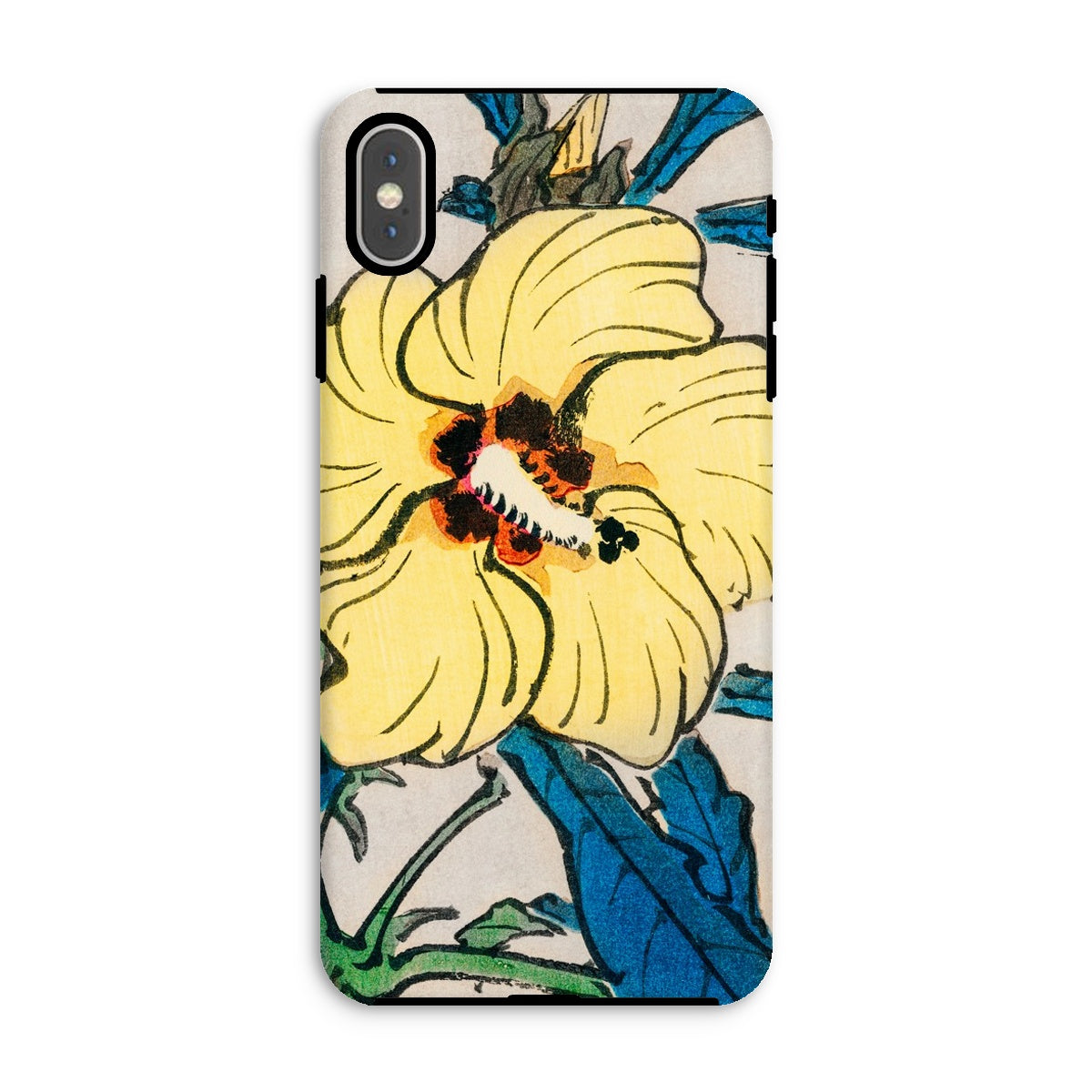 Golden Hibiscus Kōno Bairei Floral Iphone Case, Xs Max / Matte, Phone Case Vibrant Yellow Hibiscus Flower Design