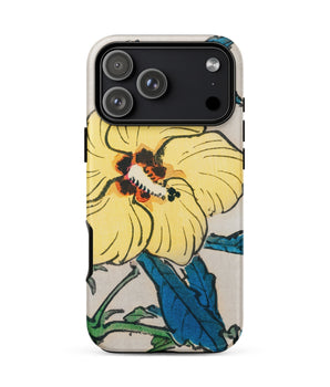 Iphone 17 Pro Max / Matte Golden Hibiscus - Kono Bairei Floral Phone Case Kōno Bairei’s, Yellow