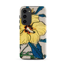 Golden Hibiscus Kōno Bairei Floral Samsung Case, Galaxy S23 Plus / Matte, Phone Case Yellow Hibiscus Flower Design
