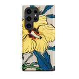 Golden Hibiscus - Kōno Bairei Floral Samsung Case, Galaxy S24 Ultra / Matte, Phone Case Yellow Hibiscus Flower Design