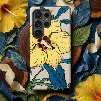Golden Hibiscus - Kōno Bairei Floral Samsung Galaxy Case, Mobiele Telefoonhoesjes, Toby Leon