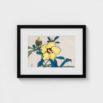 Golden Hibiscus - Kono Bairei Meiji Era Art Print / Canvas Kōno Bairei’s, Meiji-era Kacho-e Masterwork, Prints