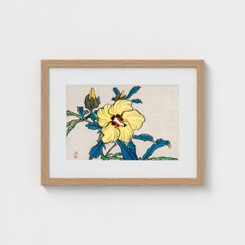 Golden Hibiscus - Kono Bairei Meiji Era Art Print / Canvas Kōno Bairei’s, Meiji-era Kacho-e Masterwork, Prints