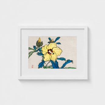 Golden Hibiscus - Kono Bairei Meiji Era Art Print / Canvas Kōno Bairei’s, Meiji-era Kacho-e Masterwork, Prints