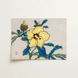 Golden Hibiscus - Kōno Bairei Meiji Era Art Print / Canvas, 16x12’’ / 41x31cm / Unframed / no Border, Posters Prints & Visual Artwork,
