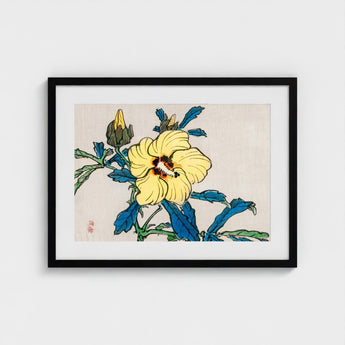 Golden Hibiscus - Kono Bairei Meiji Era Art Print / Canvas Kōno Bairei’s, Meiji-era Kacho-e Masterwork, Prints