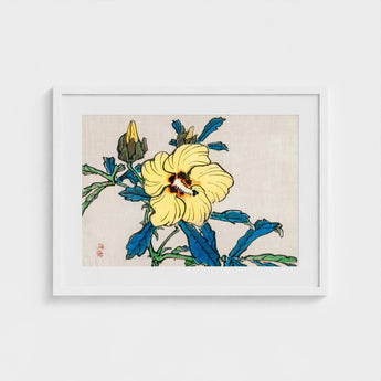 Golden Hibiscus - Kono Bairei Meiji Era Art Print / Canvas Kōno Bairei’s, Meiji-era Kacho-e Masterwork, Prints