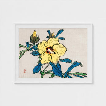 Golden Hibiscus - Kono Bairei Meiji Era Art Print / Canvas Kōno Bairei’s, Meiji-era Kacho-e Masterwork, Prints