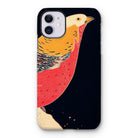 Golden Pheasant in the Snow - Ito Jakuchu Iphone Case, 11 / Matte, Colorful Bird-themed Phone Case Stylized Yellow Red Bird