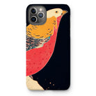 Golden Pheasant in the Snow - Ito Jakuchu Iphone Case, 11 Pro Max / Matte, Colorful Bird-themed Phone Case Stylized Red Yellow Bird