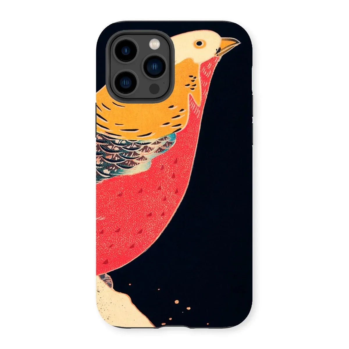 Golden Pheasant in the Snow - Ito Jakuchu Iphone Case, 14 Pro / Matte, Colorful Bird-themed Phone Case Stylized Avian Design