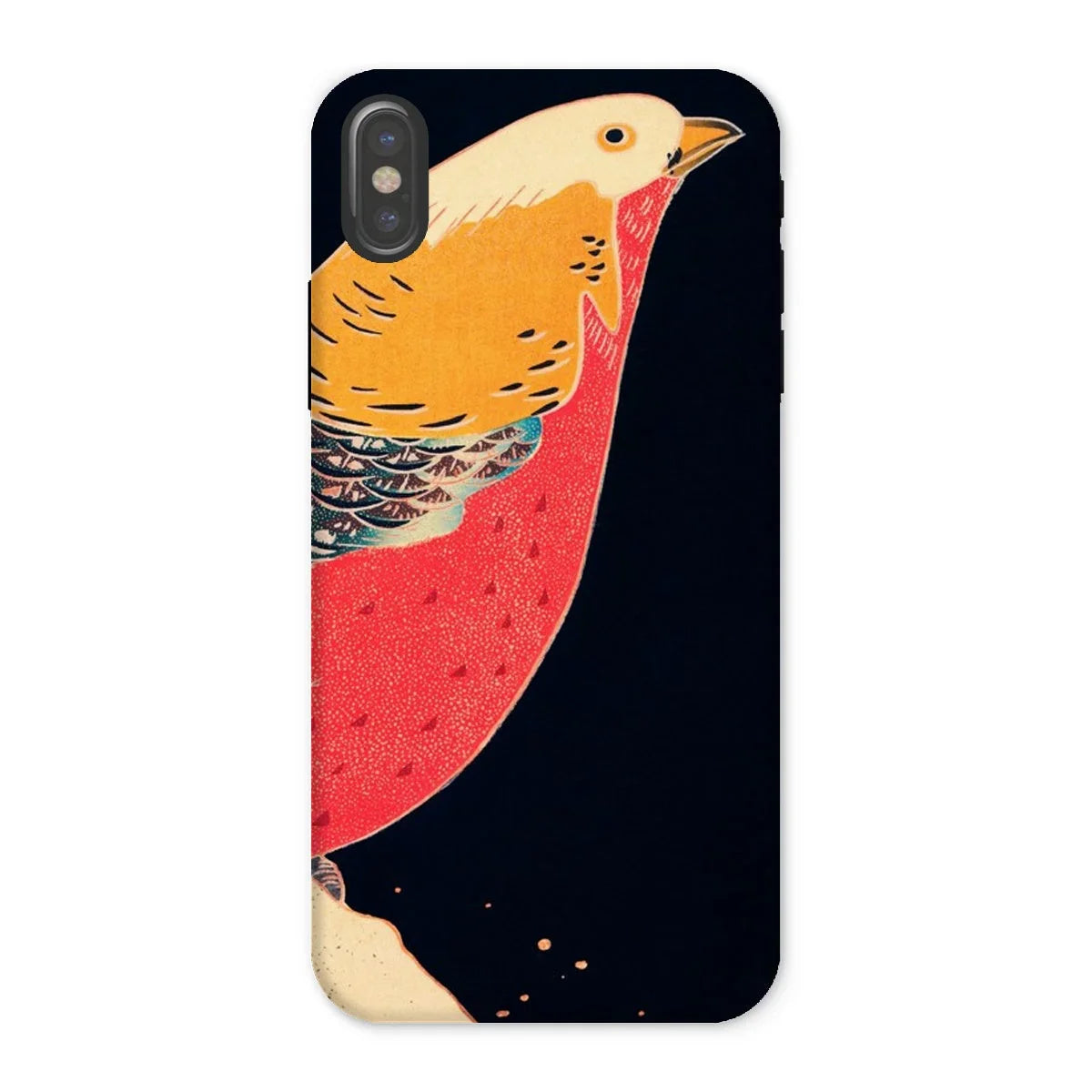 Golden Pheasant in the Snow - Ito Jakuchu Iphone Case, x / Matte, Phone Case Artistic Illustration Colorful Bird